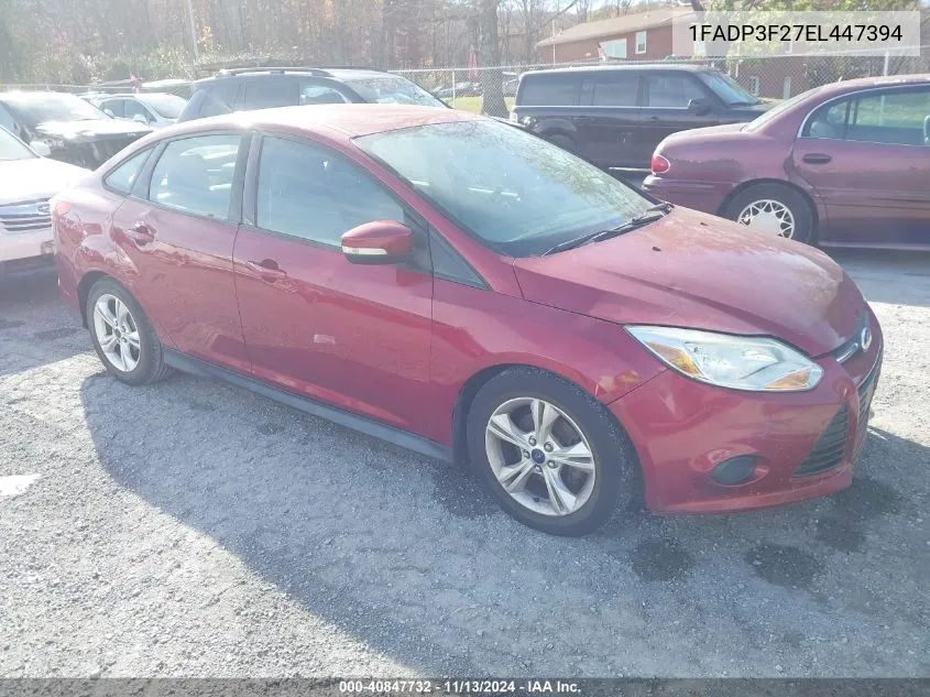 2014 Ford Focus Se VIN: 1FADP3F27EL447394 Lot: 40847732