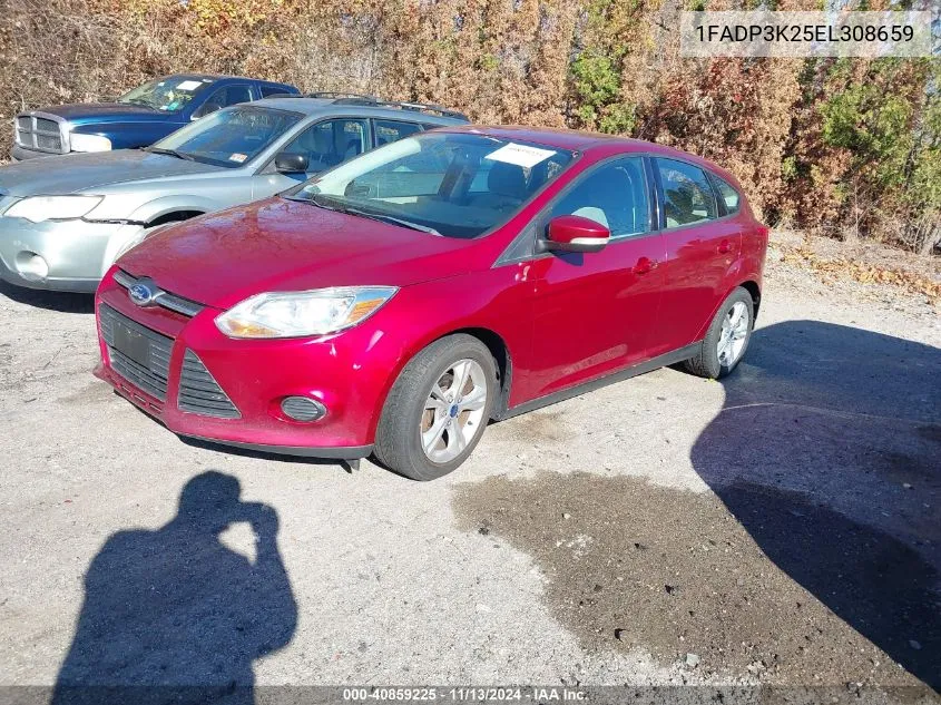 2014 Ford Focus Se VIN: 1FADP3K25EL308659 Lot: 40859225