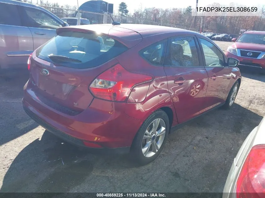 2014 Ford Focus Se VIN: 1FADP3K25EL308659 Lot: 40859225