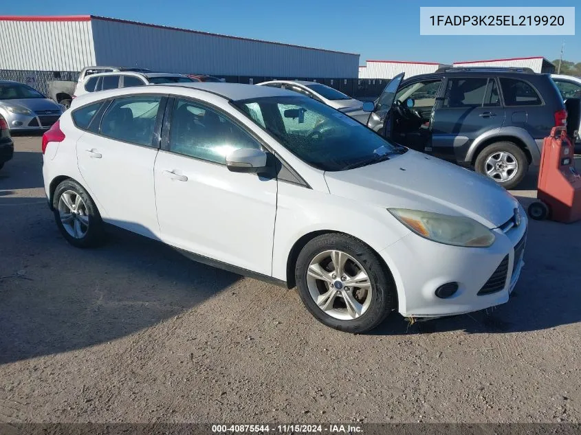 2014 Ford Focus Se VIN: 1FADP3K25EL219920 Lot: 40875544