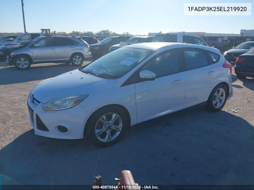 2014 Ford Focus Se VIN: 1FADP3K25EL219920 Lot: 40875544