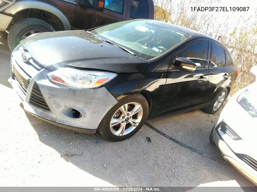 2014 Ford Focus Se VIN: 1FADP3F27EL109087 Lot: 40928255