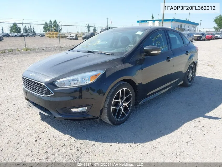 2015 Ford Focus Se VIN: 1FADP3F20FL362012 Lot: 12048897