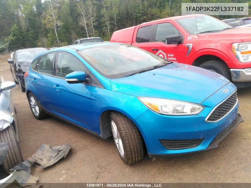 2015 Ford Focus Se VIN: 1FADP3K22FL337182 Lot: 12061971