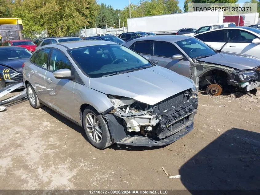 2015 Ford Focus Se VIN: 1FADP3F25FL320371 Lot: 12110372