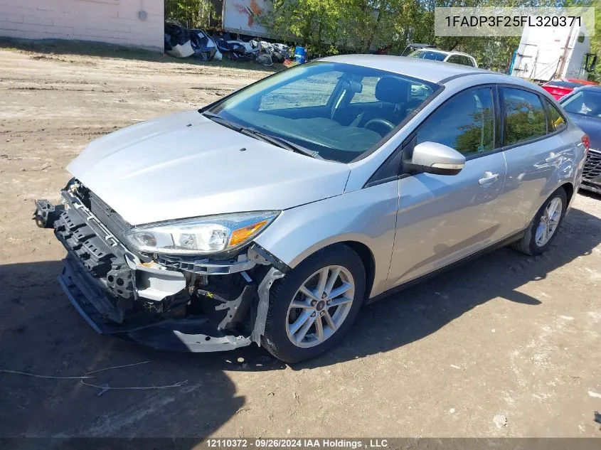 2015 Ford Focus Se VIN: 1FADP3F25FL320371 Lot: 12110372