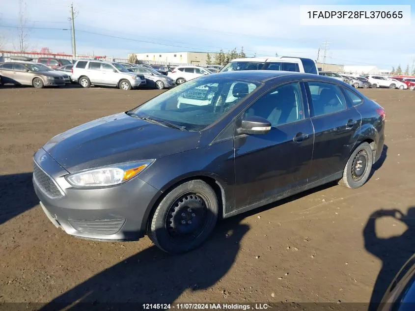 2015 Ford Focus Se VIN: 1FADP3F28FL370665 Lot: 12145124