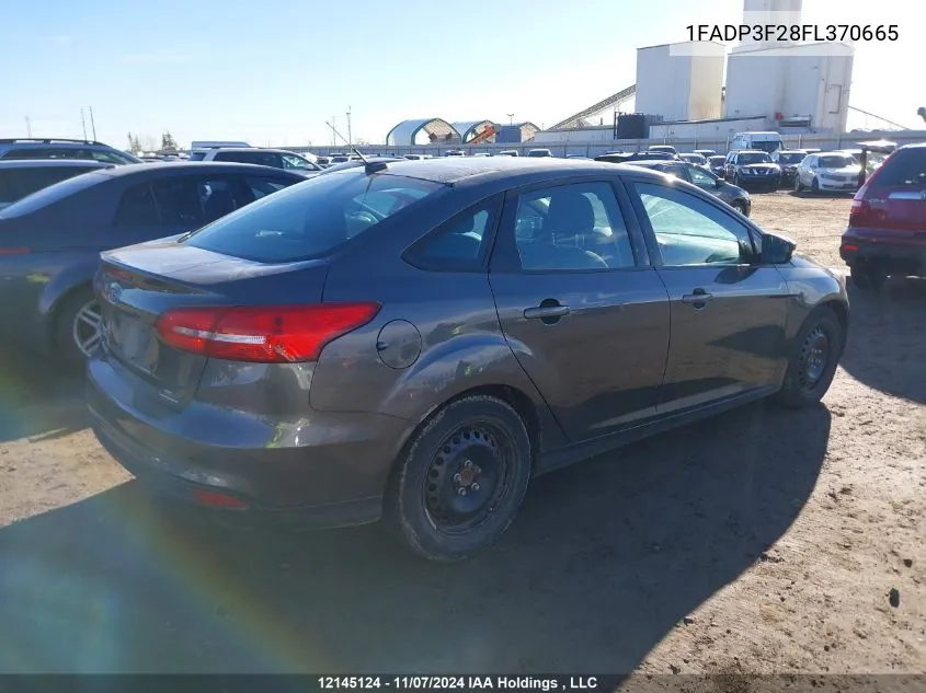 2015 Ford Focus Se VIN: 1FADP3F28FL370665 Lot: 12145124