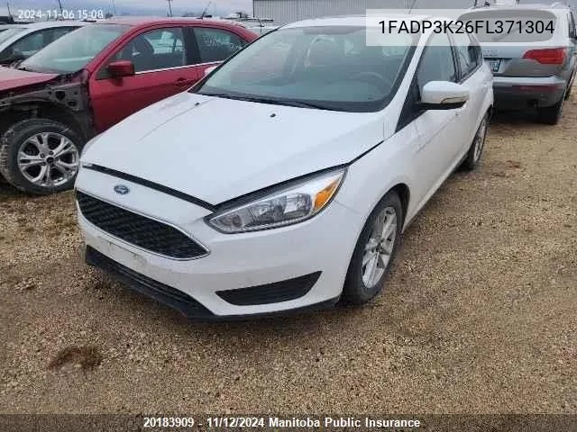 2015 Ford Focus Se VIN: 1FADP3K26FL371304 Lot: 20183909