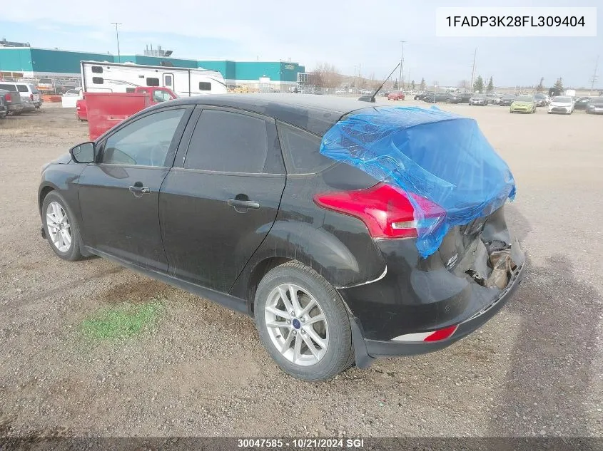 2015 Ford Focus Se VIN: 1FADP3K28FL309404 Lot: 30047585