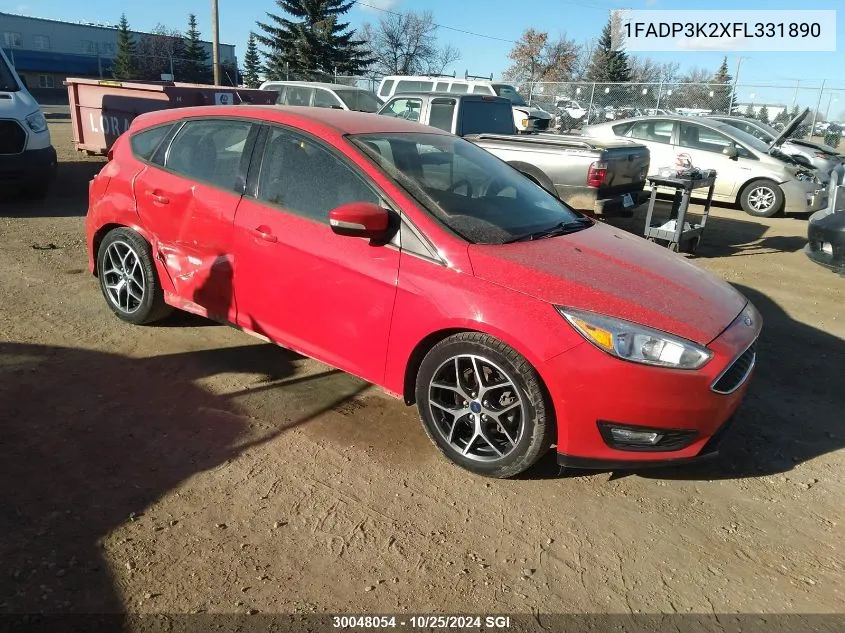 2015 Ford Focus Se VIN: 1FADP3K2XFL331890 Lot: 30048054