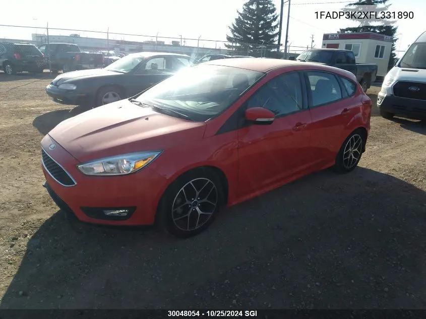 2015 Ford Focus Se VIN: 1FADP3K2XFL331890 Lot: 30048054