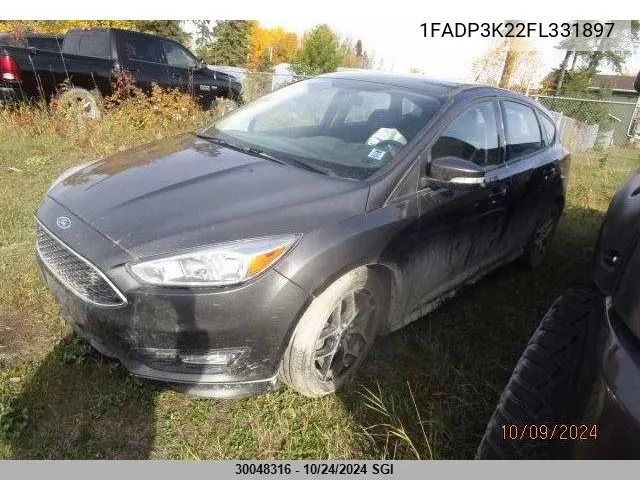 2015 Ford Focus Se VIN: 1FADP3K22FL331897 Lot: 30048316