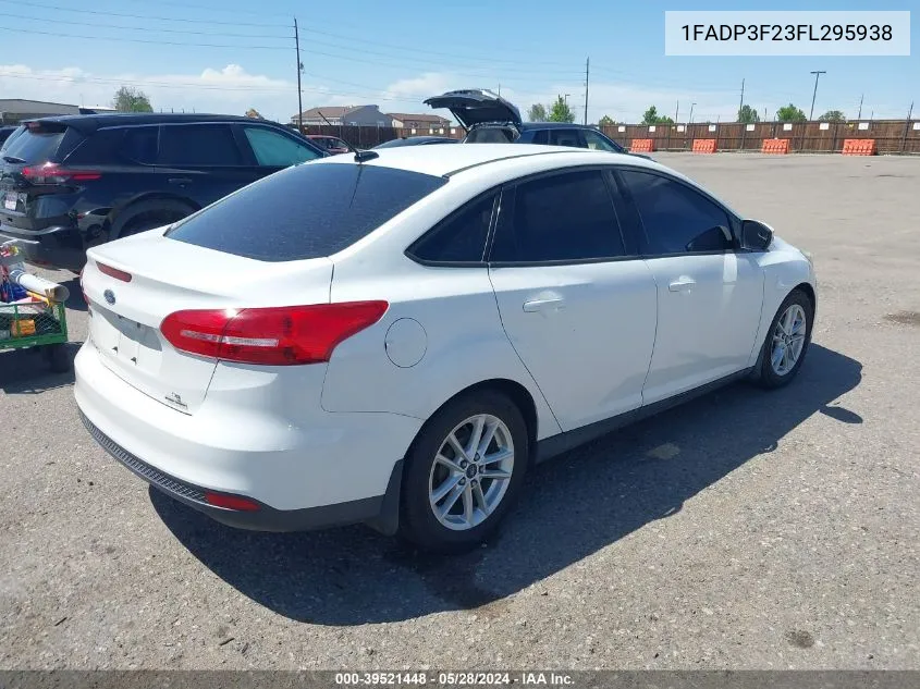 2015 Ford Focus Se VIN: 1FADP3F23FL295938 Lot: 39521448