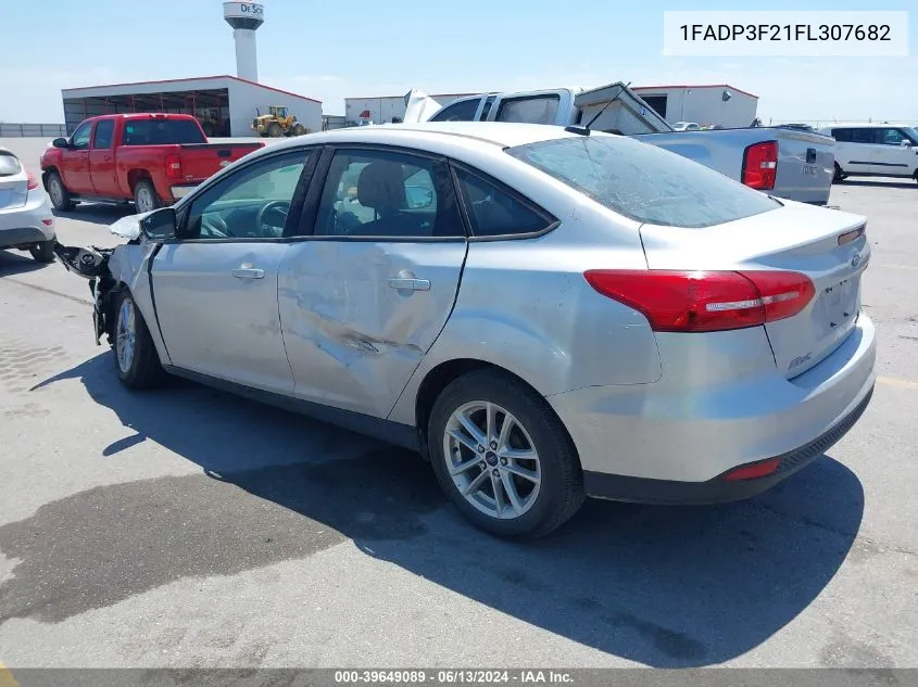 2015 Ford Focus Se VIN: 1FADP3F21FL307682 Lot: 39649089