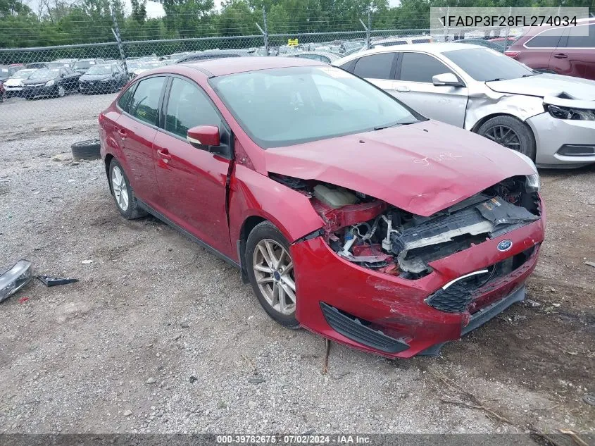 1FADP3F28FL274034 2015 Ford Focus Se