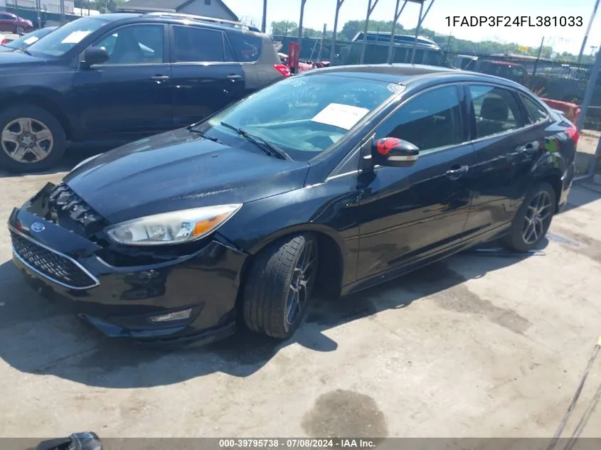 2015 Ford Focus Se VIN: 1FADP3F24FL381033 Lot: 39795738