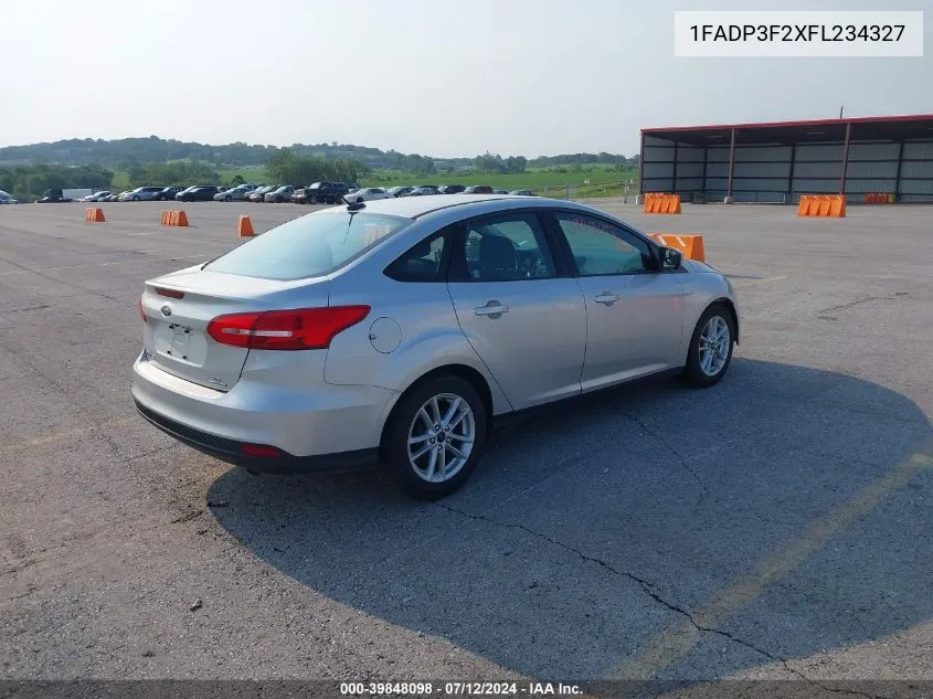 2015 Ford Focus Se VIN: 1FADP3F2XFL234327 Lot: 39848098