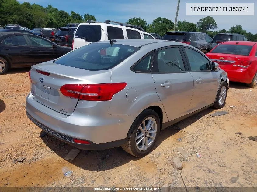 1FADP3F21FL353741 2015 Ford Focus Se