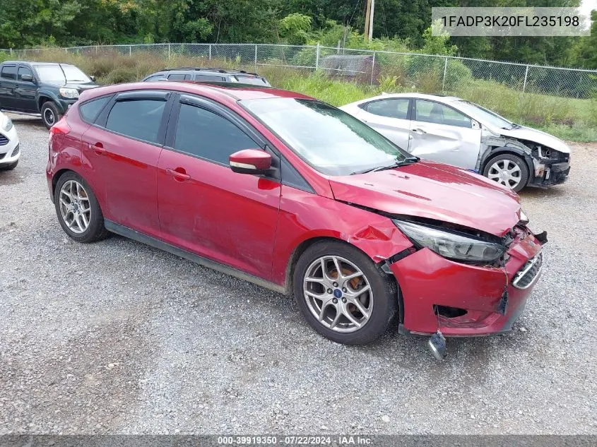 2015 Ford Focus Se VIN: 1FADP3K20FL235198 Lot: 39919350