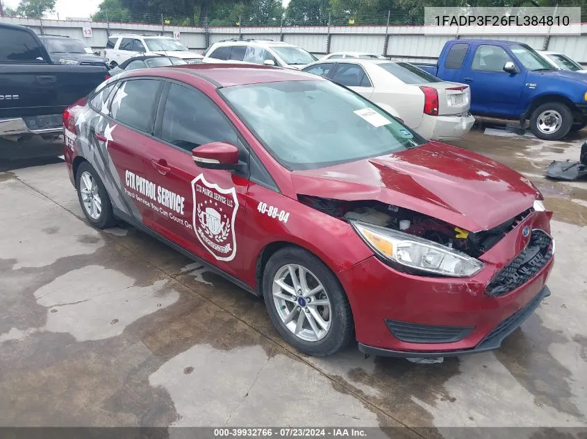 2015 Ford Focus Se VIN: 1FADP3F26FL384810 Lot: 39932766