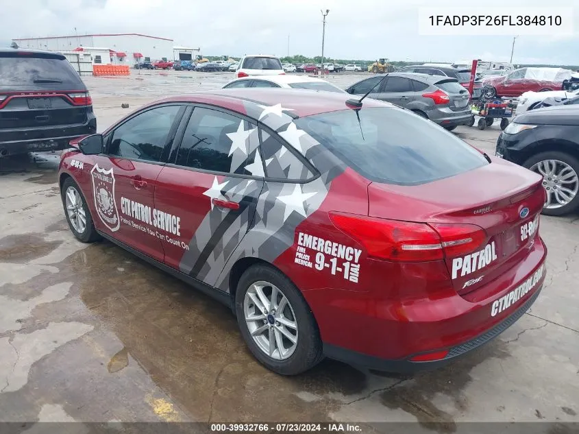 1FADP3F26FL384810 2015 Ford Focus Se