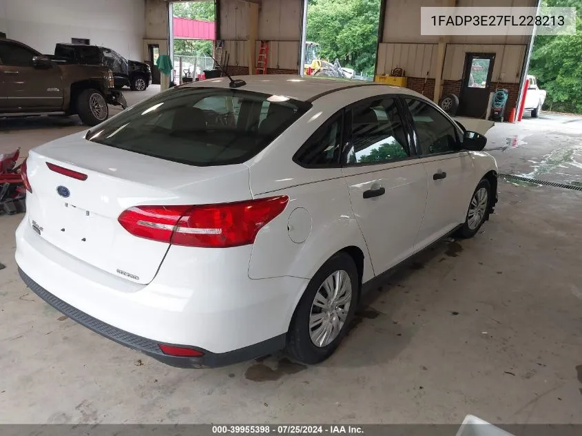 1FADP3E27FL228213 2015 Ford Focus S