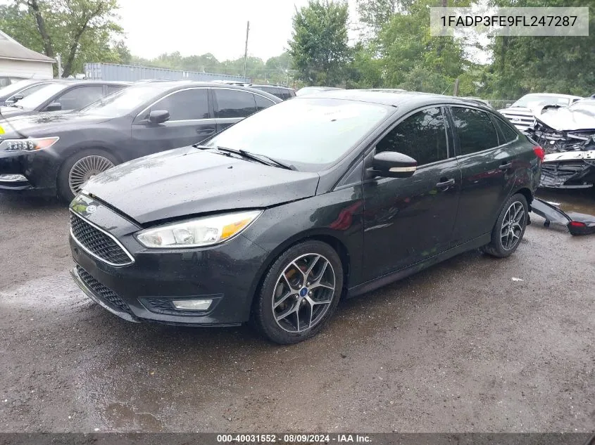 2015 Ford Focus Se VIN: 1FADP3FE9FL247287 Lot: 40031552