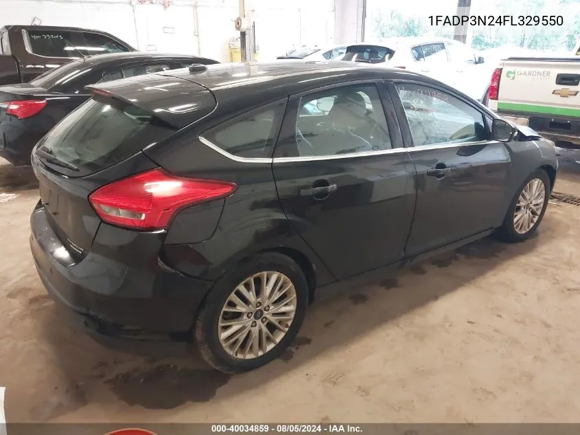 2015 Ford Focus Titanium VIN: 1FADP3N24FL329550 Lot: 40034859