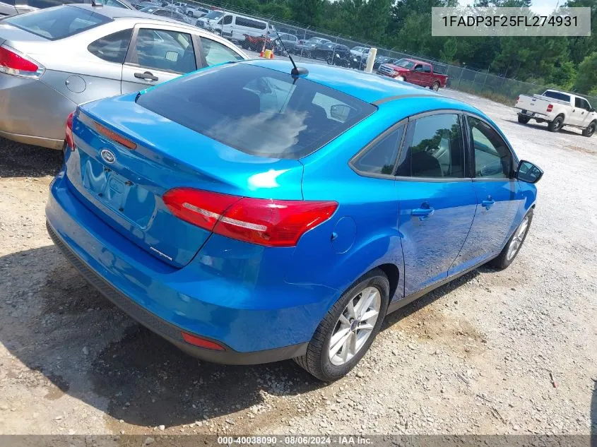 1FADP3F25FL274931 2015 Ford Focus Se