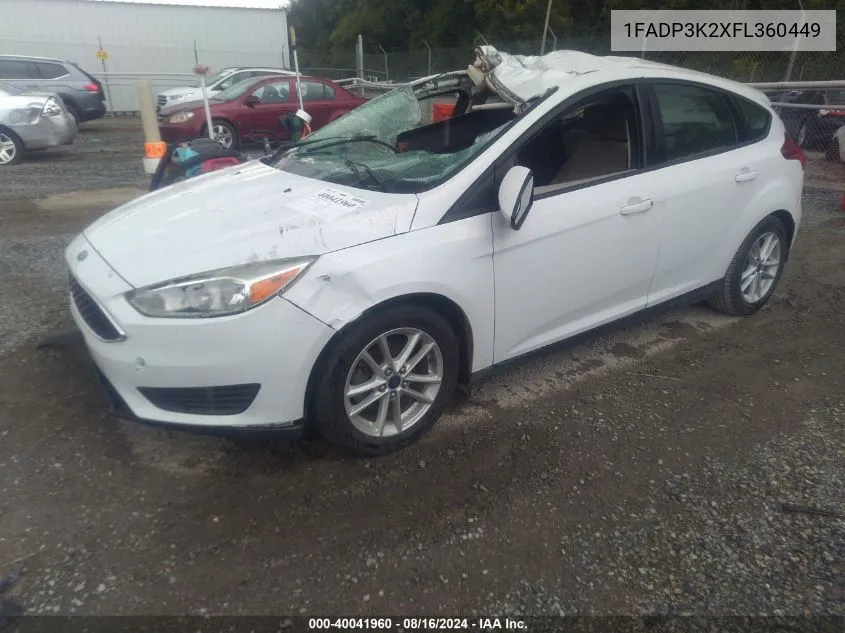 1FADP3K2XFL360449 2015 Ford Focus Se