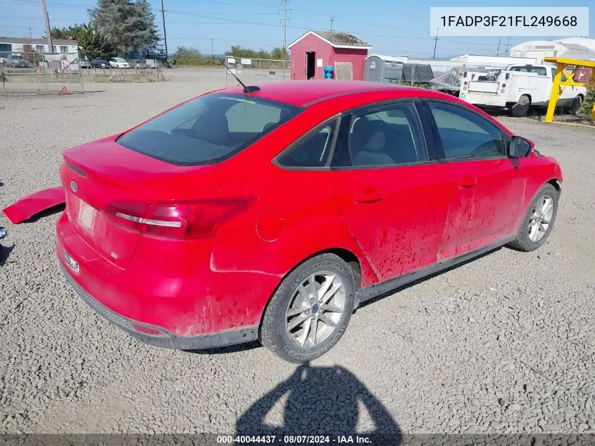 1FADP3F21FL249668 2015 Ford Focus Se