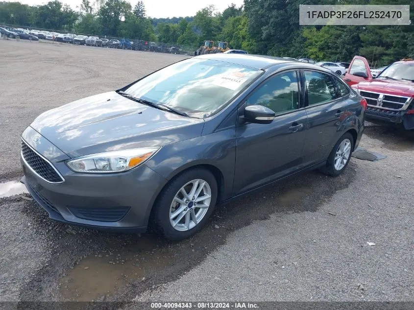 1FADP3F26FL252470 2015 Ford Focus Se