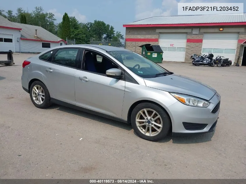 1FADP3F21FL203452 2015 Ford Focus Se