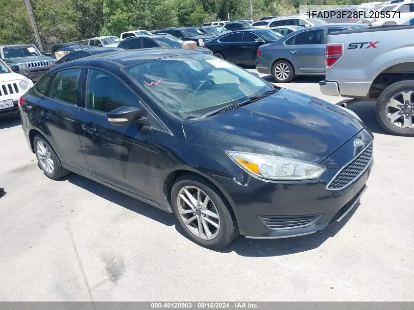 2015 Ford Focus Se VIN: 1FADP3F28FL205571 Lot: 40120903