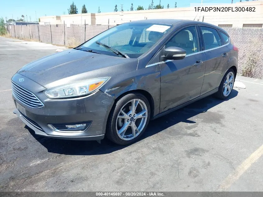 2015 Ford Focus Titanium VIN: 1FADP3N20FL300482 Lot: 40145697