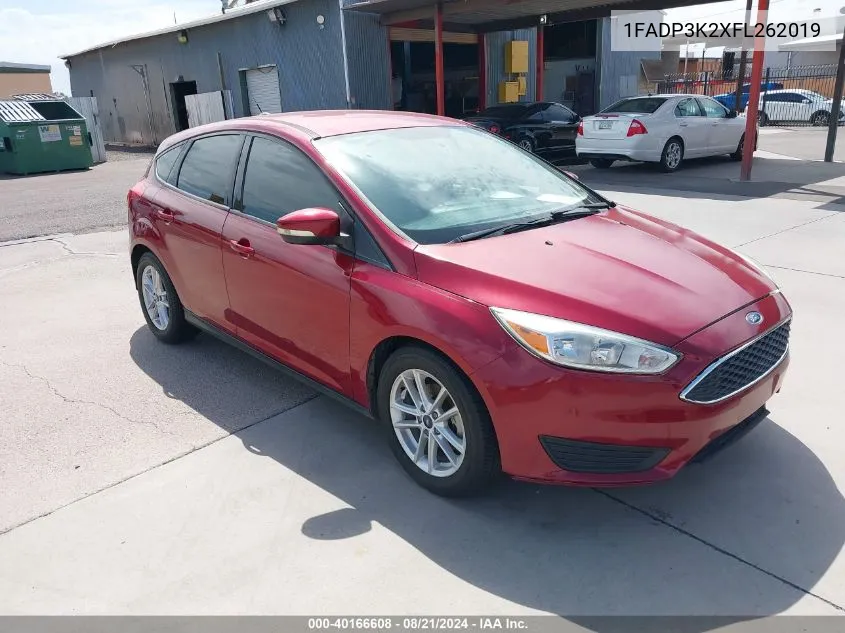 2015 Ford Focus Se VIN: 1FADP3K2XFL262019 Lot: 40166608