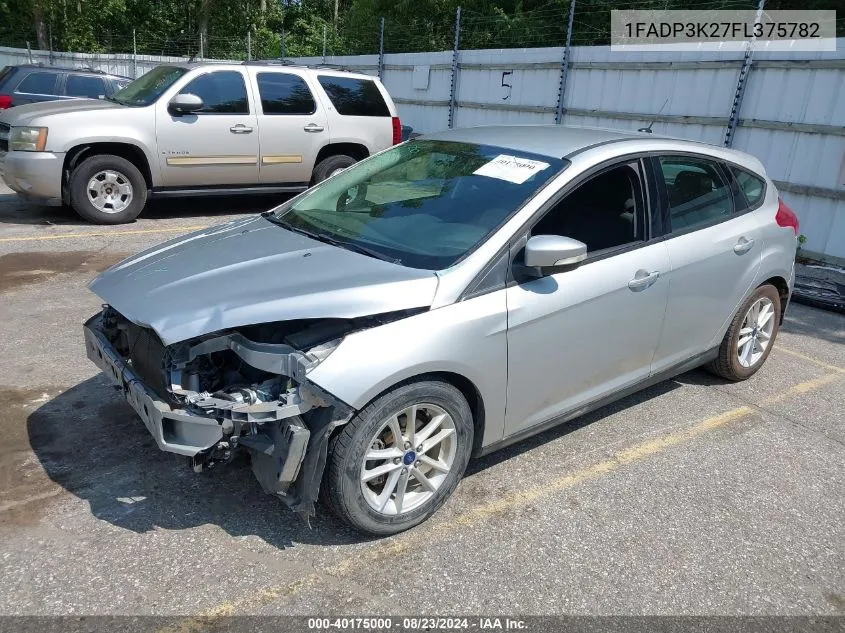 2015 Ford Focus Se VIN: 1FADP3K27FL375782 Lot: 40175000