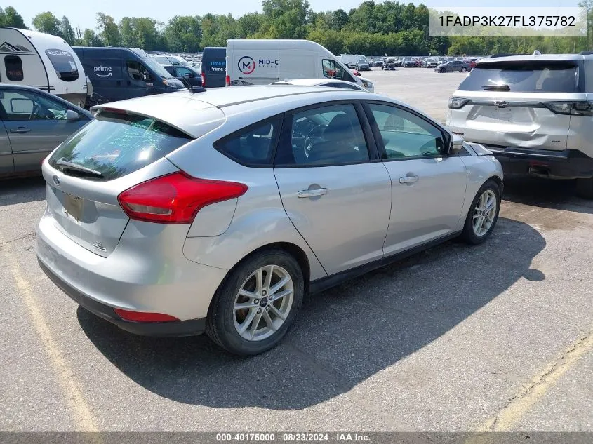 2015 Ford Focus Se VIN: 1FADP3K27FL375782 Lot: 40175000