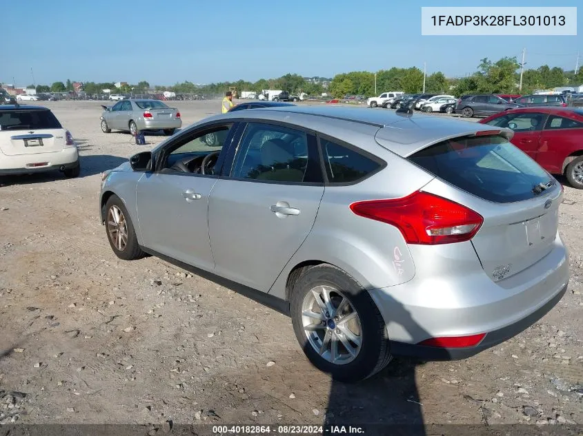 2015 Ford Focus Se VIN: 1FADP3K28FL301013 Lot: 40182864