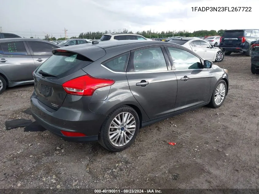 1FADP3N23FL267722 2015 Ford Focus Titanium