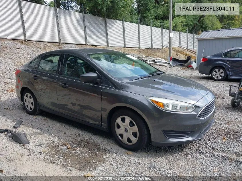 2015 Ford Focus S VIN: 1FADP3E23FL304011 Lot: 40217938