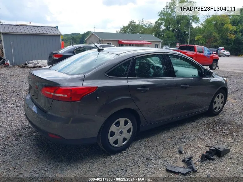 2015 Ford Focus S VIN: 1FADP3E23FL304011 Lot: 40217938