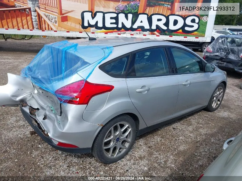 2015 Ford Focus Se VIN: 1FADP3K29FL293312 Lot: 40221421