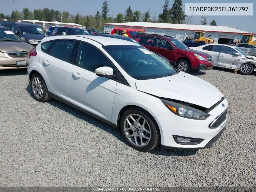 2015 Ford Focus Se VIN: 1FADP3K25FL361797 Lot: 40265591