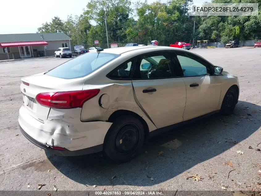 2015 Ford Focus S VIN: 1FADP3E28FL264279 Lot: 40267853