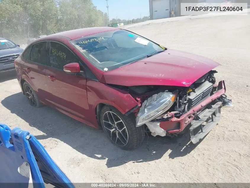 2015 Ford Focus Se VIN: 1FADP3F27FL240604 Lot: 40269824