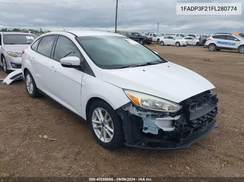 2015 Ford Focus Se VIN: 1FADP3F21FL280774 Lot: 40280685