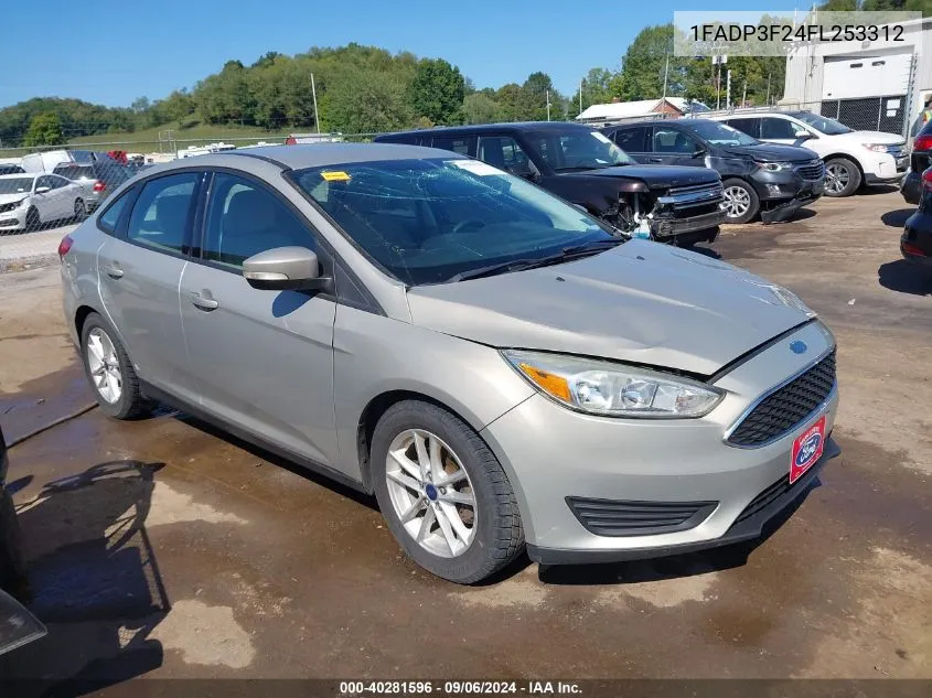 2015 Ford Focus Se VIN: 1FADP3F24FL253312 Lot: 40281596