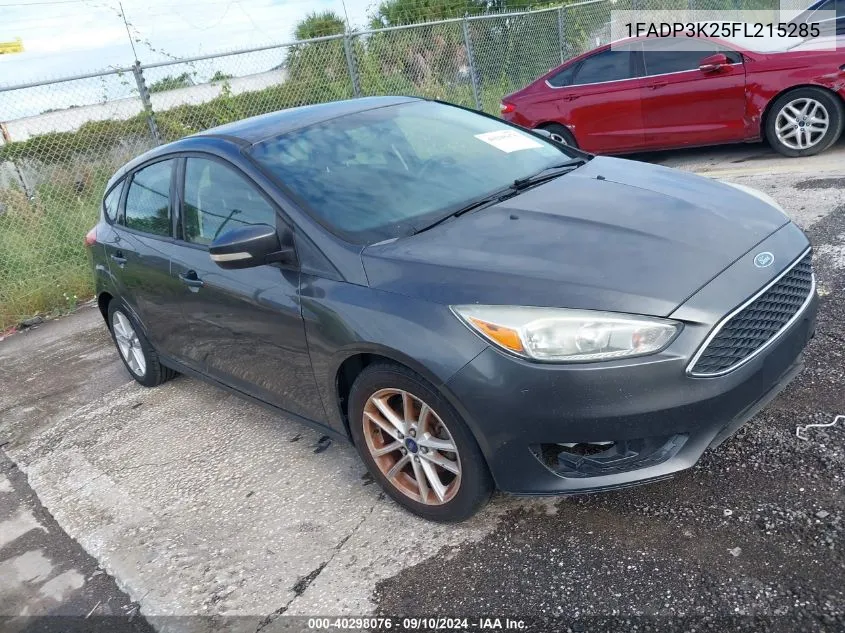 2015 Ford Focus Se VIN: 1FADP3K25FL215285 Lot: 40298076